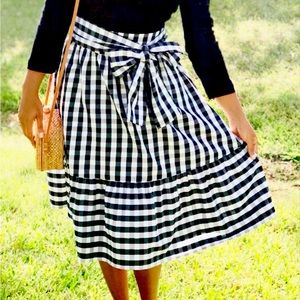 J. Crew Gingham Style Knee Length Skirt